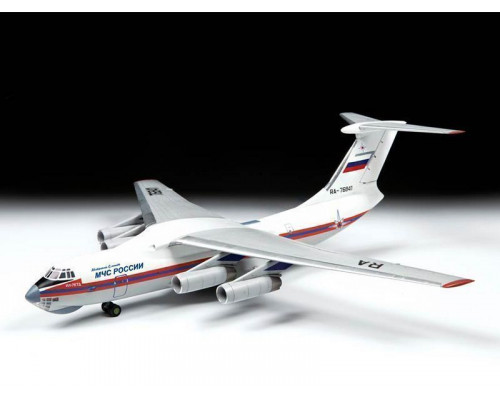 Сборная модель ZVEZDA Российский транспортно-десантный самолет Ил-76 ТД МЧС России, 1/144