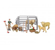 Набор фигурок животных MASAI MARA ММ205-071 серии "На ферме": Ферма игрушка 17 пр.