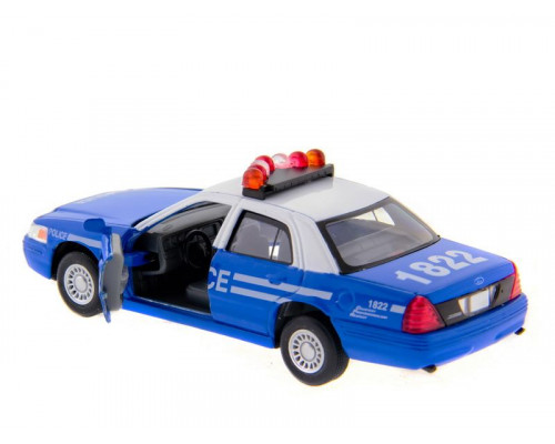 Машина Kinsmart Ford Crown Victoria (police) инерция (1/12шт) 1:42 б/к