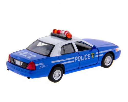 Машина Kinsmart Ford Crown Victoria (police) инерция (1/12шт) 1:42 б/к