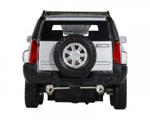 Машина АВТОПАНОРАМА Hummer H3, серебряный, 1/32, свет, звук, инерция, в/к 17,5*13,5*9 см
