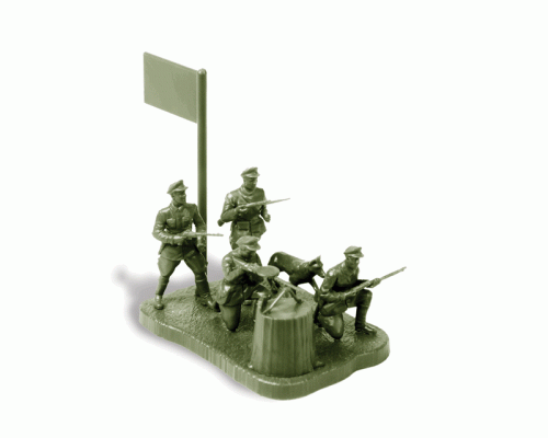 Сборные солдатики ZVEZDA Советские пограничники, 1/72