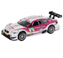 Машина "АВТОПАНОРАМА" BMW M3 DTM, белый-розовый, 1/32, свет, звук, инерция, в/к 17,5*13,5*9 см