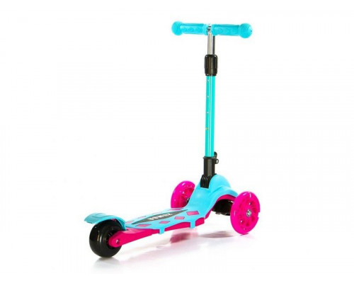 Самокат трехколесный Zumba  (розово-голубой)