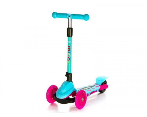 Самокат трехколесный Zumba  (розово-голубой)