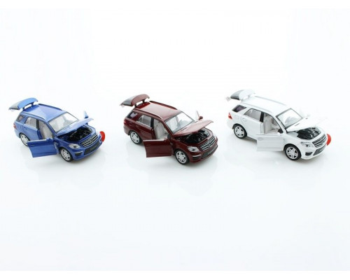 Машина 1:32 Mercedes-Benz ML63 AMG свет, звук, инерция 15см (1/12шт) б/к