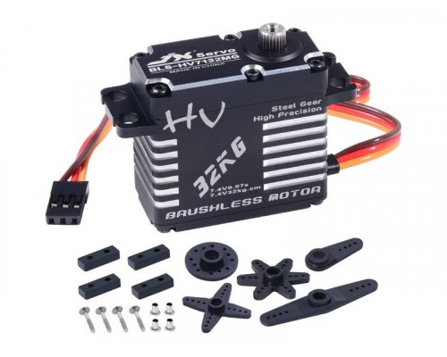 Сервомашинка цифровая JX Servo BLS-HV7132MG (71г/32.5/0.07/7.4V) бесколлекторная, Full metal