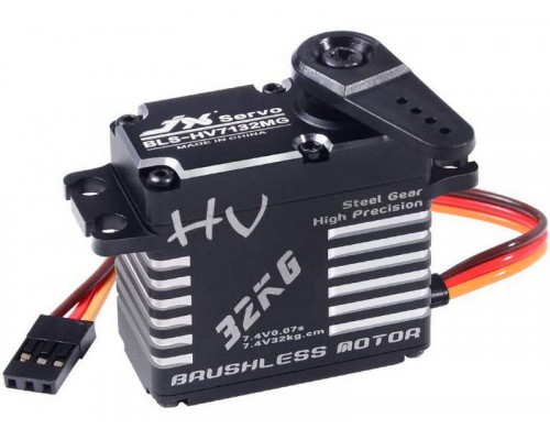 Сервомашинка цифровая JX Servo BLS-HV7132MG (71г/32.5/0.07/7.4V) бесколлекторная, Full metal