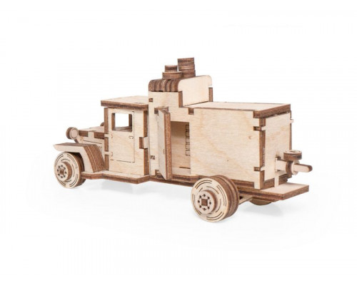 Деревянный конструктор Lemmo Грузовичок ЛТ компрессор, 53 детали