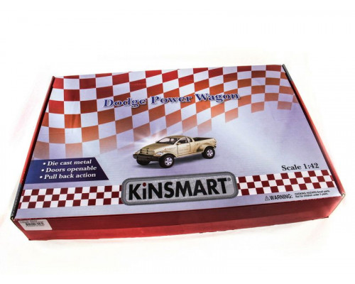 Машина Kinsmart DODGE Power Wagon  инерция (1/12шт.) 1:42 б/к