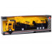 Машина AUTODRIVE Автовоз фрикционный желтый со светом и звуком + 2 экскаватора, в/к 35*6,5*12 см
