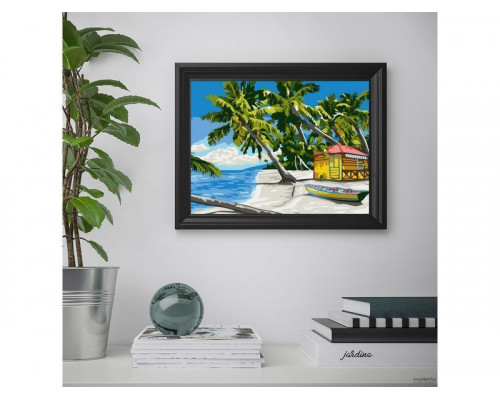 Картина по номерам 15х20 РАЙСКИЙ ОСТРОВОК (17 цветов)