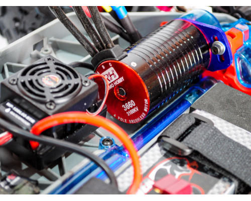 Радиоуправляемый монстр Remo Hobby Dinosaurs Master Brushless UPGRADE PLUS (синий) 4WD 2.4G 1/8 RTR