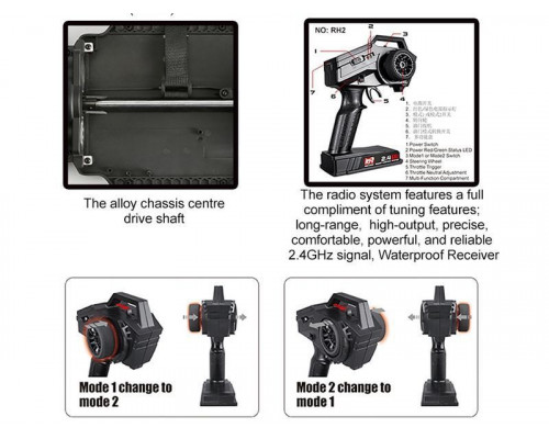 Радиоуправляемый монстр Remo Hobby MMAX (красный) 4WD 2.4G 1/10 RTR