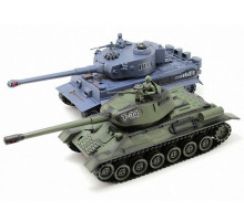 Радиоуправляемый танковый бой Zegan 99824 Русский Т34 и Немецкий Tiger, 1/28, 27Mhz, 40Mhz