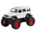Машина АВТОПАНОРАМА Внедорожник, белый, 1/32, свет, звук, инерция, в/к 19*10*12,5 см