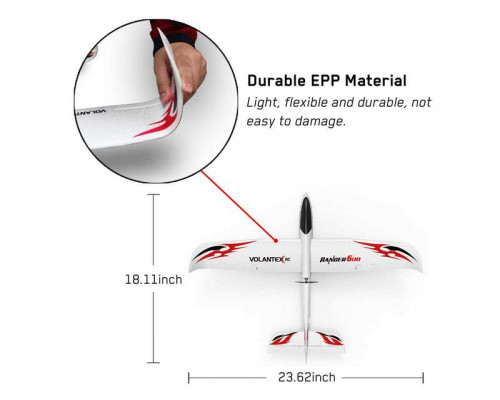 Радиоуправляемый планер Volantex RC Ranger 600мм 2.4G 4ch LiPo RTF with Gyro