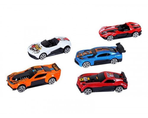 Набор металлических машинок AUTODRIVE Гоночные машины 5шт. в/к 29*9,5*4см.