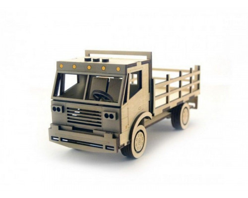 Деревянный конструктор Lemmo Грузовик с кузовом, 74 детали