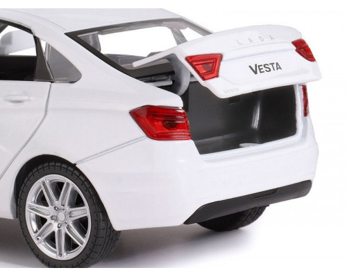 Машина АВТОПАНОРАМА LADA VESTA седан, 1/24,  белый, свет. звук. эффекты, в/к 24,5*12,5*10,5 см