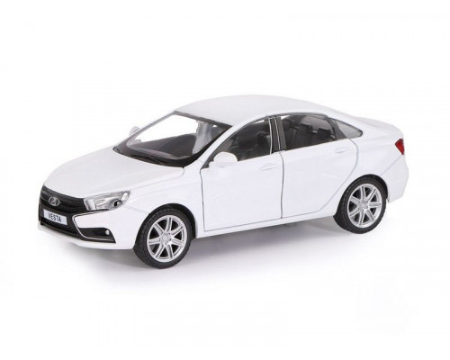 Машина АВТОПАНОРАМА LADA VESTA седан, 1/24,  белый, свет. звук. эффекты, в/к 24,5*12,5*10,5 см