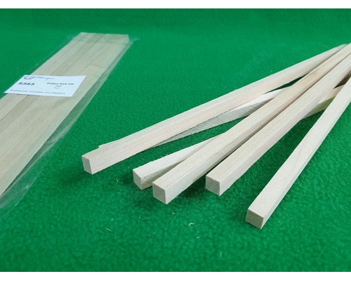 Деревянные рейки 8х8 мм, длина 300 мм, липа, 6 шт