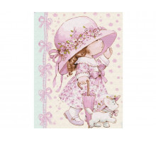 Картина по номерам с цветной схемой на холсте 30х40 Маленькая модница (20 цветов)