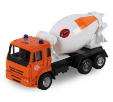 Машина "АВТОПАНОРАМА" "Бетономешалка", оранжевый, 1/54, инерция, в/к 16,5*6,4*9