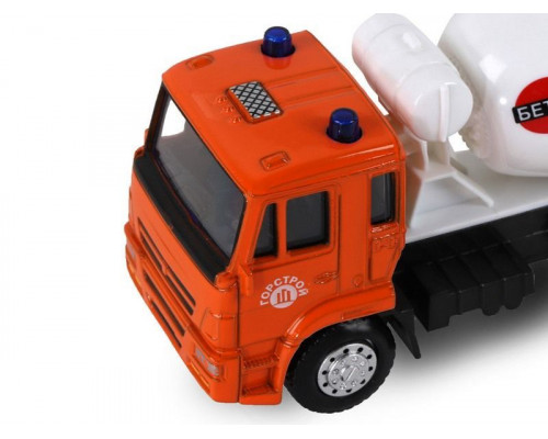 Машина АВТОПАНОРАМА Бетономешалка, оранжевый, 1/54, инерция, в/к 16,5*6,4*9