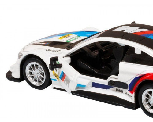 Машина АВТОПАНОРАМА BMW M4, 1/44, белый, инерция, откр. двери, в/к 17,5*12,5*6,5 см