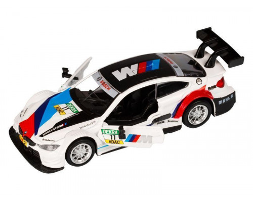 Машина АВТОПАНОРАМА BMW M4, 1/44, белый, инерция, откр. двери, в/к 17,5*12,5*6,5 см