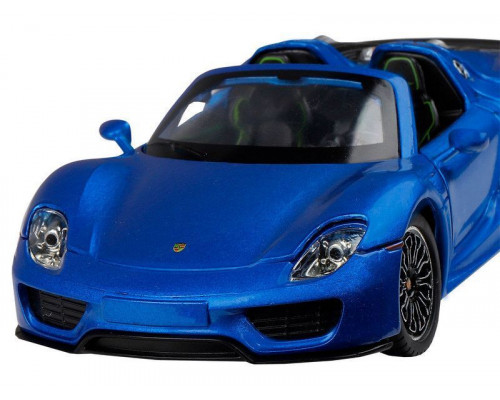 Машина АВТОПАНОРАМА Porsche 918 Spyder, 1/24, синий,  свет, звук, в/к 24,5х12,5х10,5 см