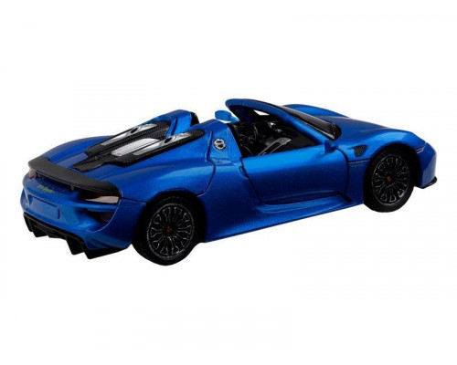 Машина АВТОПАНОРАМА Porsche 918 Spyder, 1/24, синий,  свет, звук, в/к 24,5х12,5х10,5 см