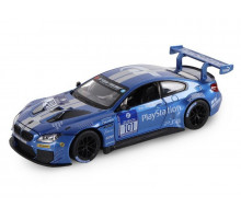 Машина "АВТОПАНОРАМА" BMW M6 GT3, синий, 1/24, свет, звук, в/к 24,5*12,5*10,5 см