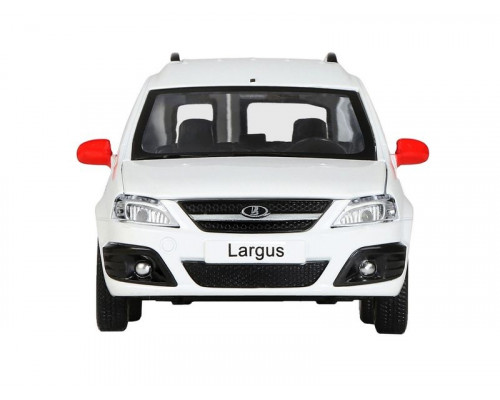 Машина АВТОПАНОРАМА Яндекс.Такси LADA LARGUS, белый, 1/24, свет, звук, в/к 24,5*12,5*10,5 см