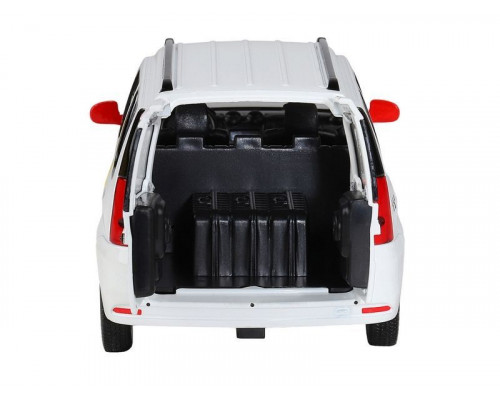 Машина АВТОПАНОРАМА Яндекс.Такси LADA LARGUS, белый, 1/24, свет, звук, в/к 24,5*12,5*10,5 см