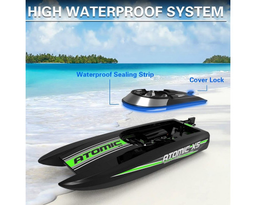Радиоуправляемый катер Volantex RC AtomicXS черный 2.4G LiPo RTR
