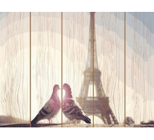 Картина по номерам на дереве 40х50 ГОРОД ЛЮБВИ (24 цвета)