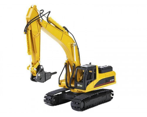 Металлический экскаватор с отбойным молотом HUI NA TOYS 1/40