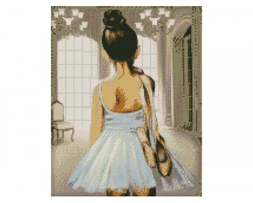 Алмазная мозаика с нанесенной рамкой 40х50 ПУТЬ К УСПЕХУ (20 цветов)