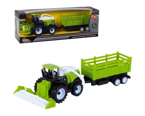 Комбайн AUTODRIVE с косилкой, инерционный, с прицепом, в/к 26*6,5*8,8 см