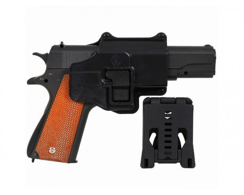 Пистолет металлический Colt 1911 с кобурой G.13+ 21,5см в/к