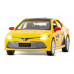 Машина АВТОПАНОРАМА Яндекс Go Toyota Camry, 1/34, желтый, инерция, свет, Алиса, в/к 17,5*13,5*9см