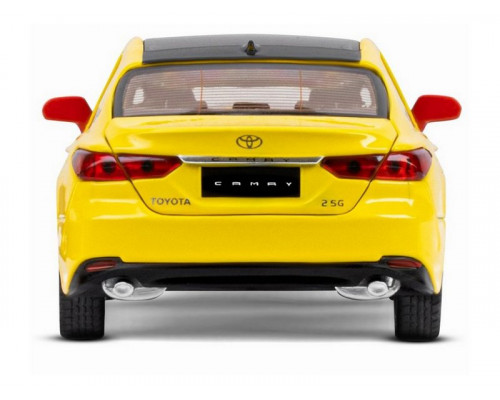 Машина АВТОПАНОРАМА Яндекс Go Toyota Camry, 1/34, желтый, инерция, свет, Алиса, в/к 17,5*13,5*9см