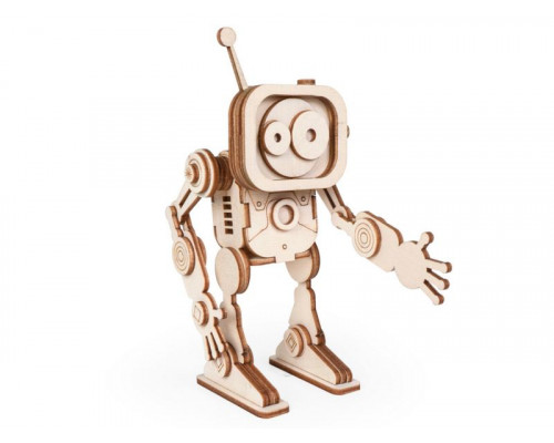 Деревянный конструктор Lemmo Робот «ФЛЕШ», 52 детали