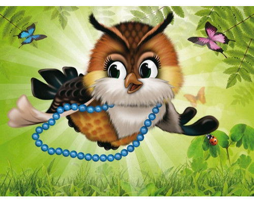 Алмазная мозаика 15х20 УЧУСЬ ЛЕТАТЬ (16 цветов)