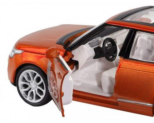 Машина АВТОПАНОРАМА 2013 Range Rover, оранжевый, 1/34, свет, звук, инерция, в/к 17,5*13,5*9 см