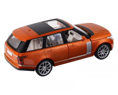 Машина АВТОПАНОРАМА 2013 Range Rover, оранжевый, 1/34, свет, звук, инерция, в/к 17,5*13,5*9 см