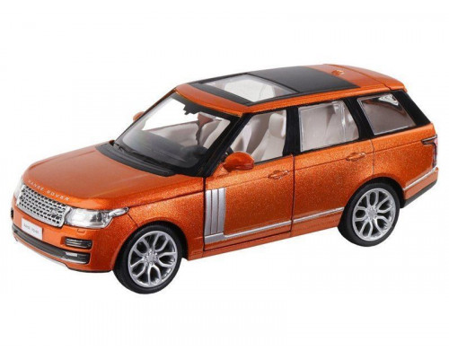 Машина АВТОПАНОРАМА 2013 Range Rover, оранжевый, 1/34, свет, звук, инерция, в/к 17,5*13,5*9 см