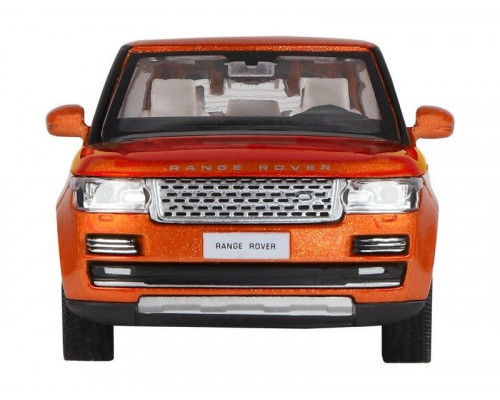 Машина АВТОПАНОРАМА 2013 Range Rover, оранжевый, 1/34, свет, звук, инерция, в/к 17,5*13,5*9 см